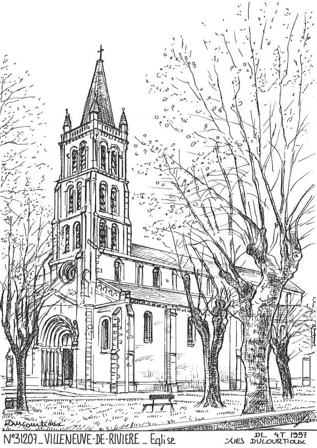 N 31207 - VILLENEUVE DE RIVIERE - église